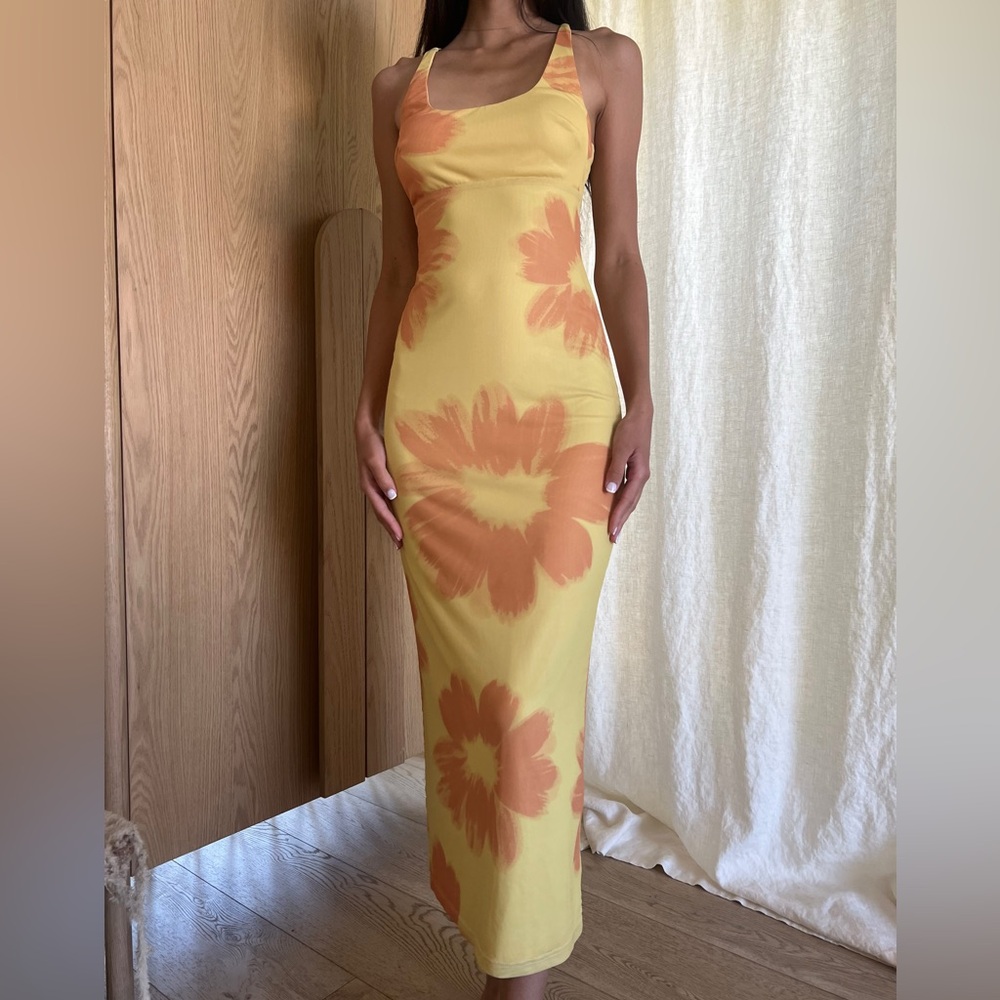 Hello Molly Amber Splendour Mesh Maxi Dress – Yellow